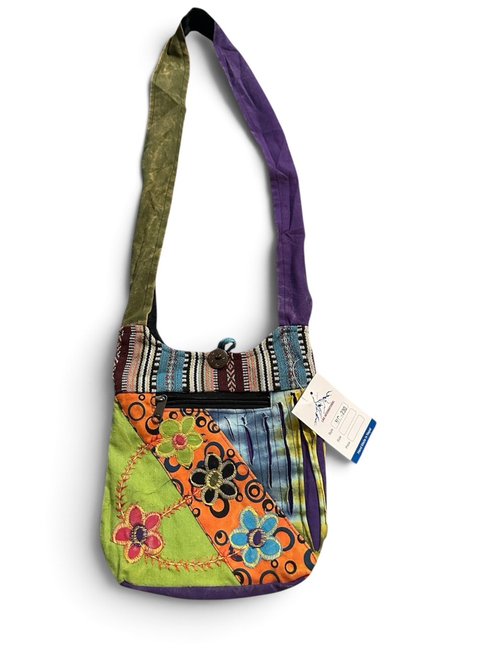 Like International Colorful Floral Patchwork Boho Shoulder Bag